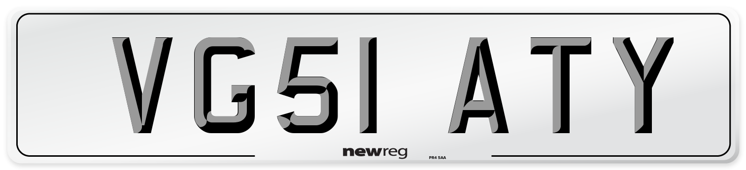 VG51 ATY Number Plate from New Reg